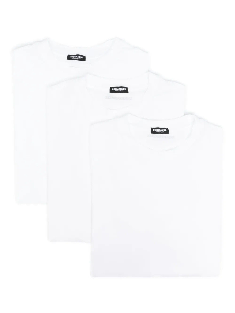 DSQUARED2 Twee T-shirts met logoprint Wit