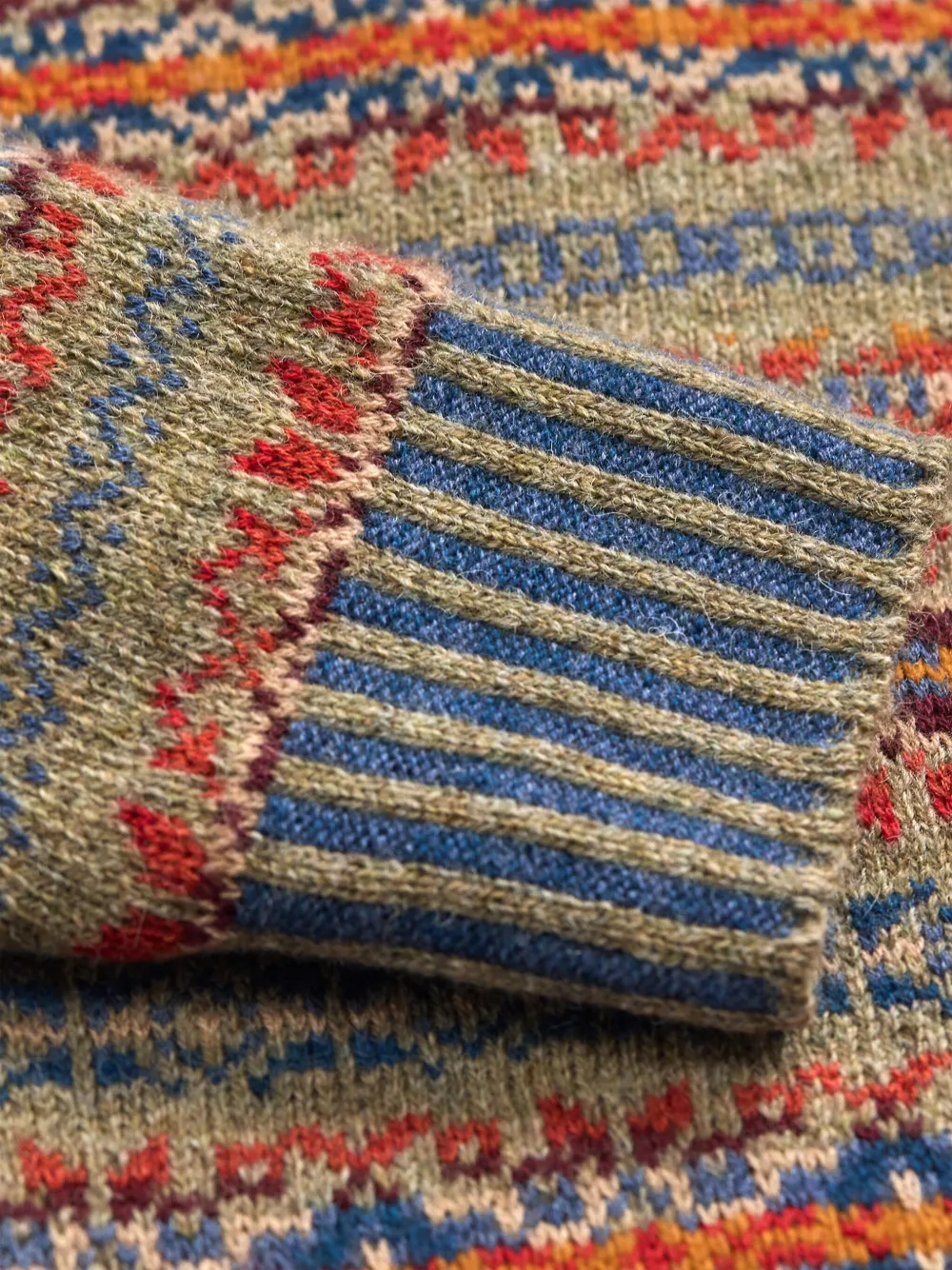 Ralph Lauren RRL Fair Isle gebreide trui Oranje