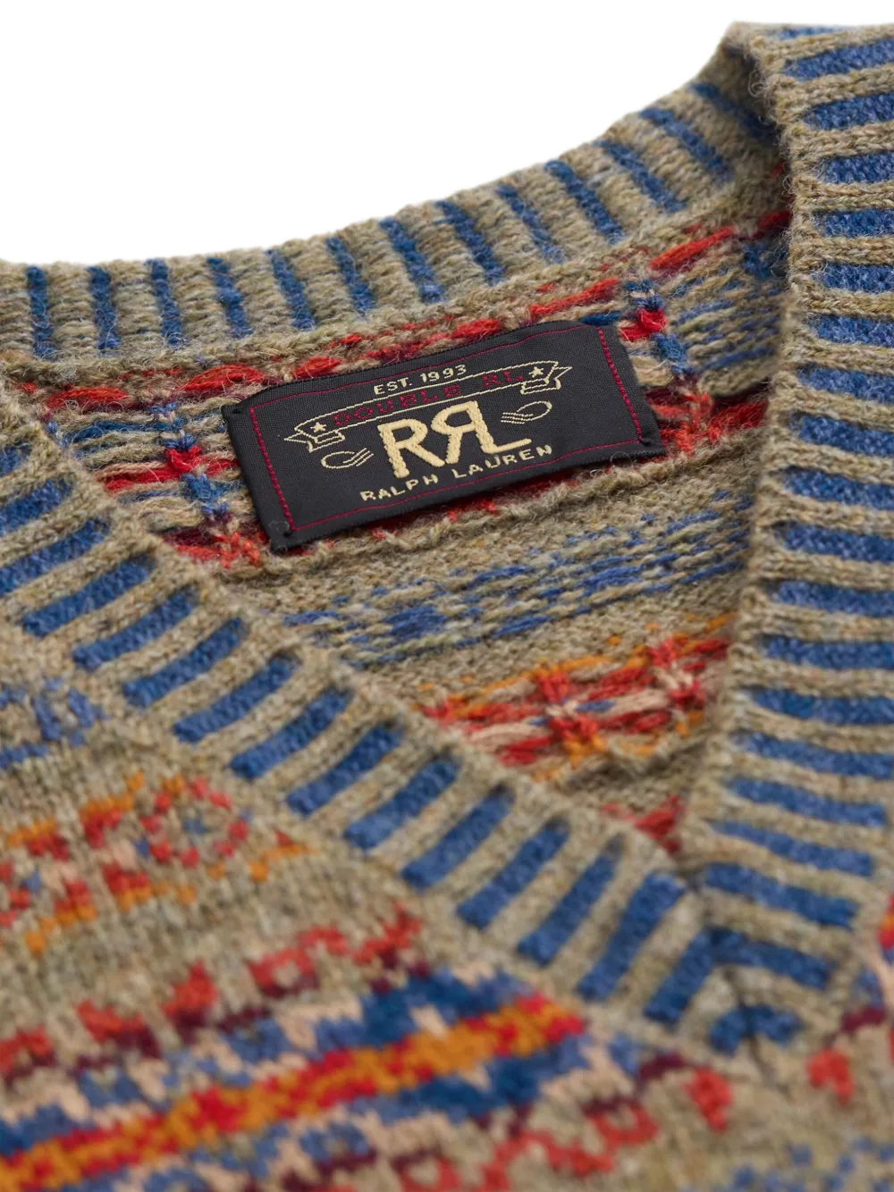 Ralph Lauren RRL Fair Isle gebreide trui Oranje