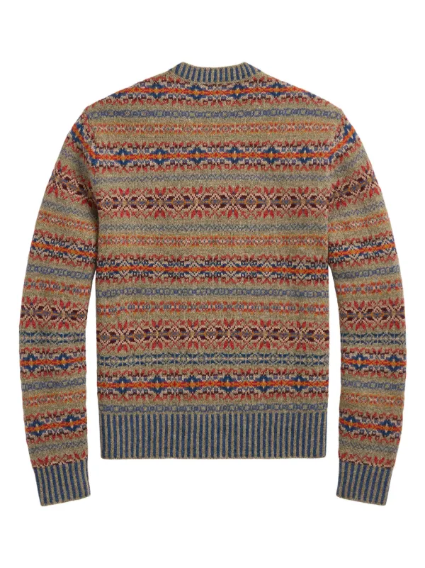 Ralph Lauren RRL Fair Isle Gebreide Trui Oranje FARFETCH NL