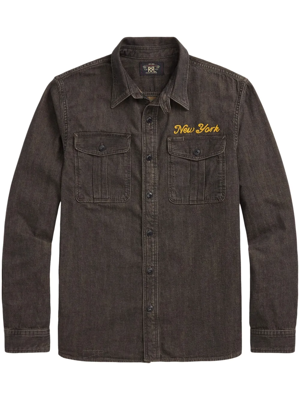 Ralph Lauren RRL Overhemd met borduurwerk Zwart