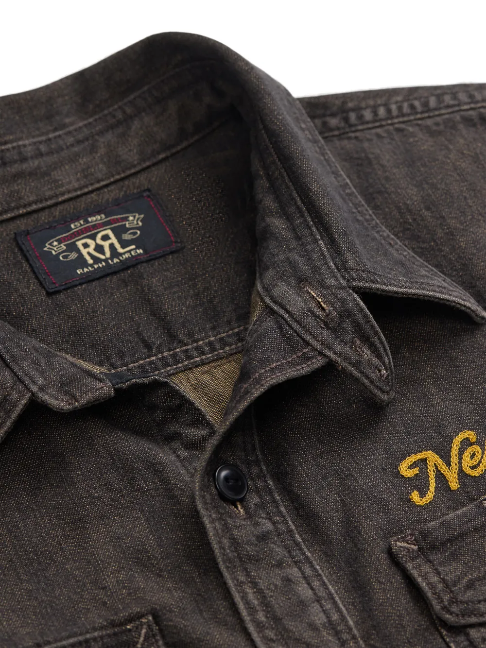 Ralph Lauren RRL Overhemd met borduurwerk Zwart