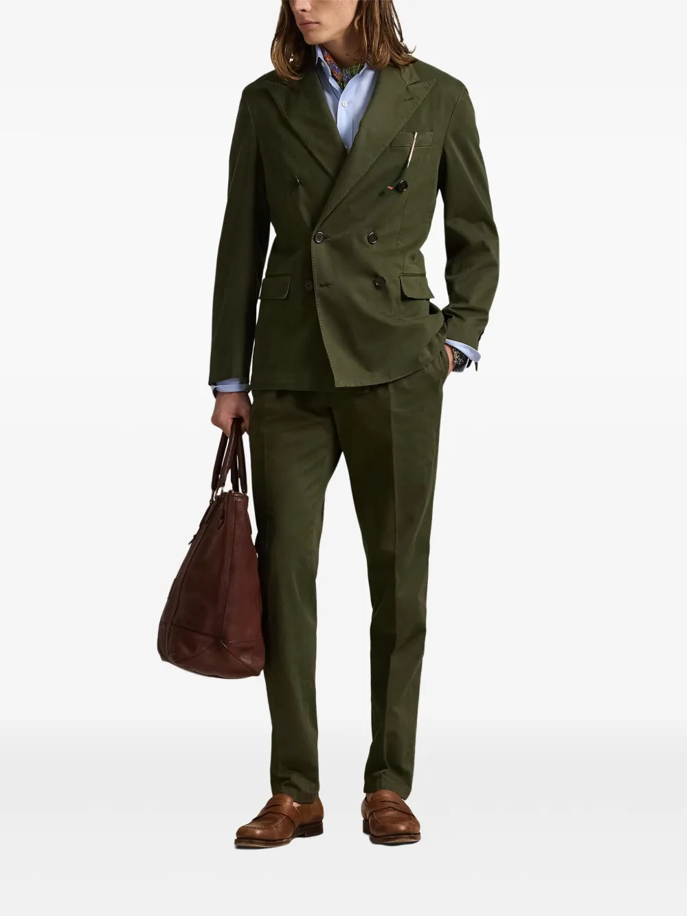 Polo Ralph Lauren Broek met geplooid detail Groen