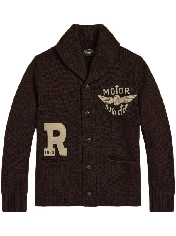 RRL Ralph Lauren ブラウンショールカラーカーディガン Ralph Lauren RRL ショールカラー カーディガン | ブラウン