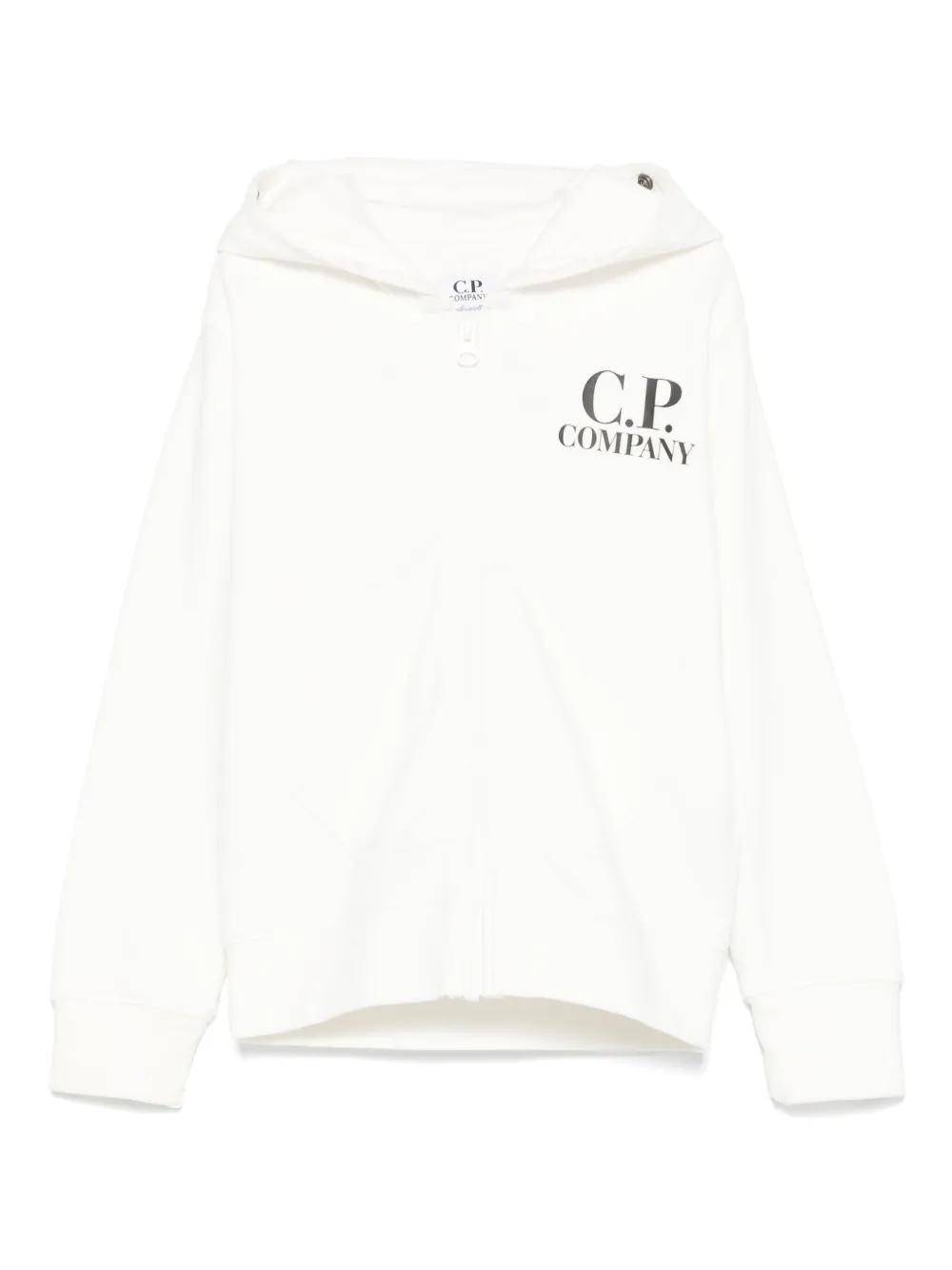 C.P. Company Kids Hoodie met goggle-detail Wit