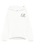 C.P. Company Kids Goggles-detail hoodie - White