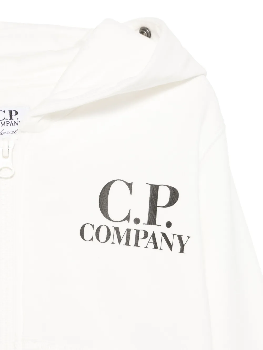 C.P. Company Kids Hoodie met goggle-detail Wit