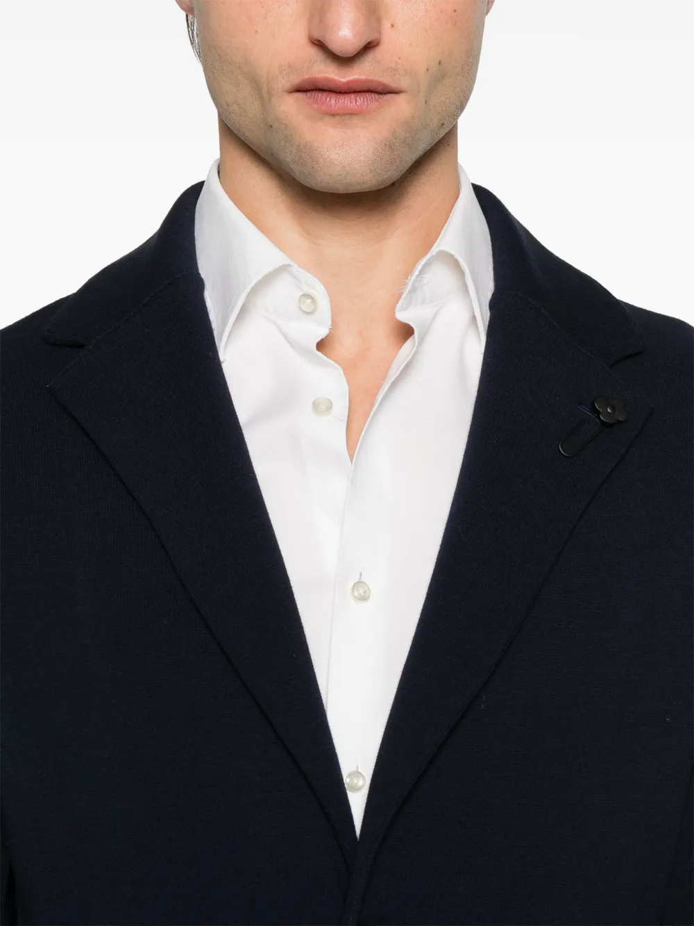 Lardini Blazer met enkele rij knopen Blauw