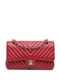 CHANEL Pre-Owned 2016-2017 Medium Classic Chevron Caviar Double Flap shoulder bag - Red