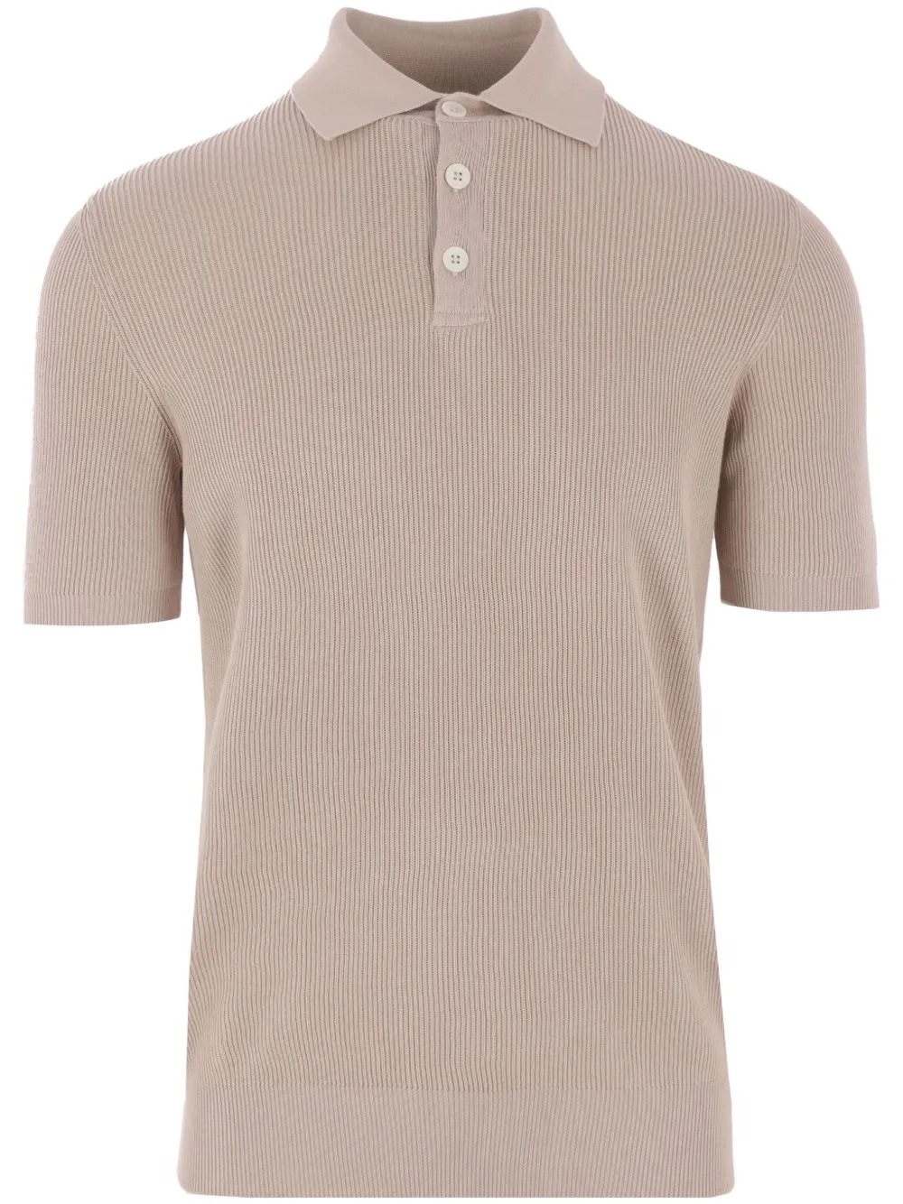 Brunello Cucinelli playera tipo polo tejida de canalé | neutro | Image 1
