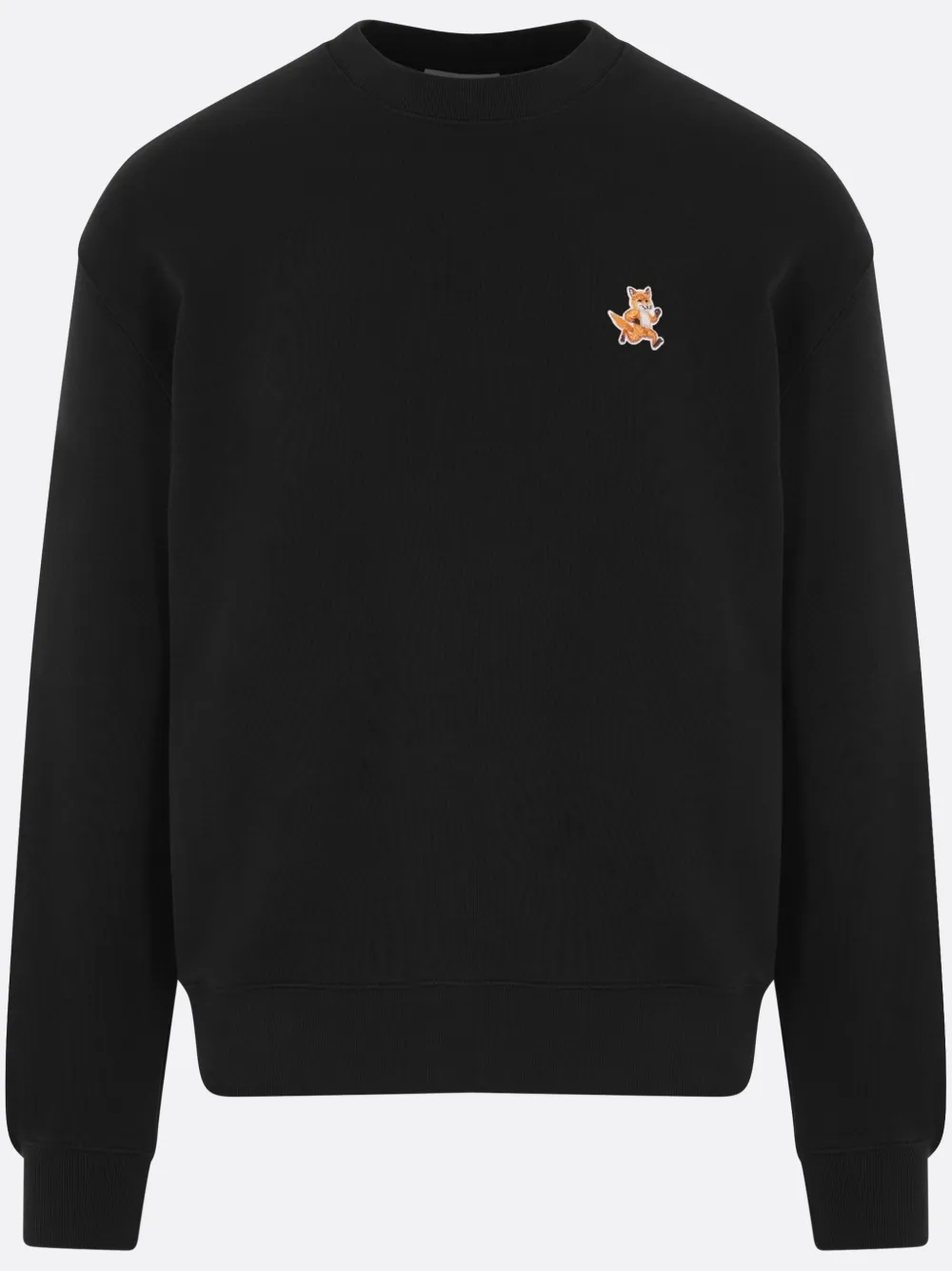 Shop Maison Kitsuné Speedy Fox-appliqué Sweatshirt In Black