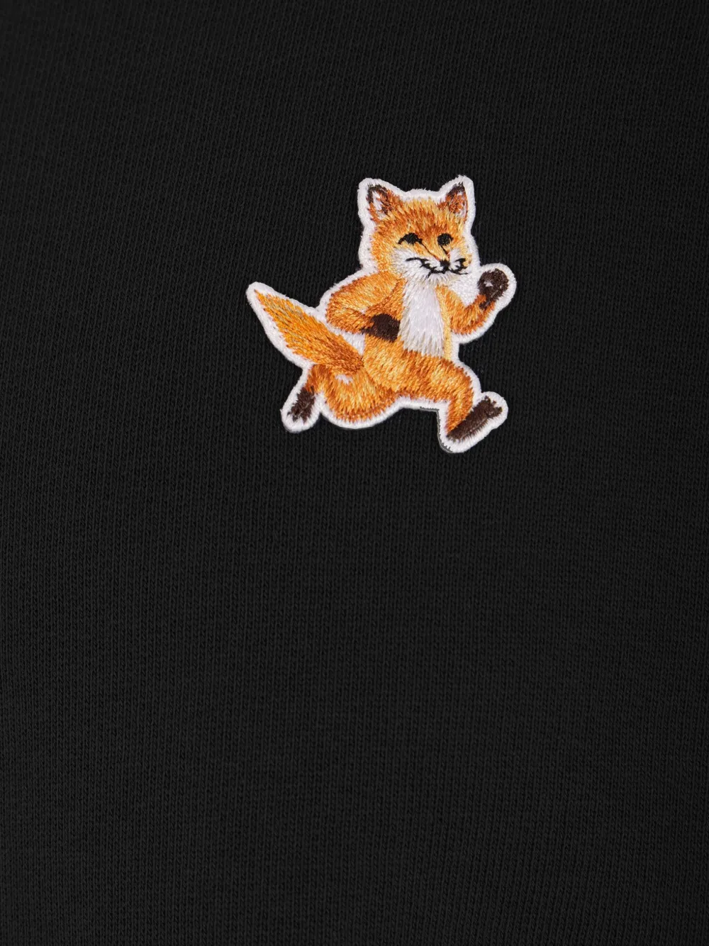 Shop Maison Kitsuné Speedy Fox-appliqué Sweatshirt In Black