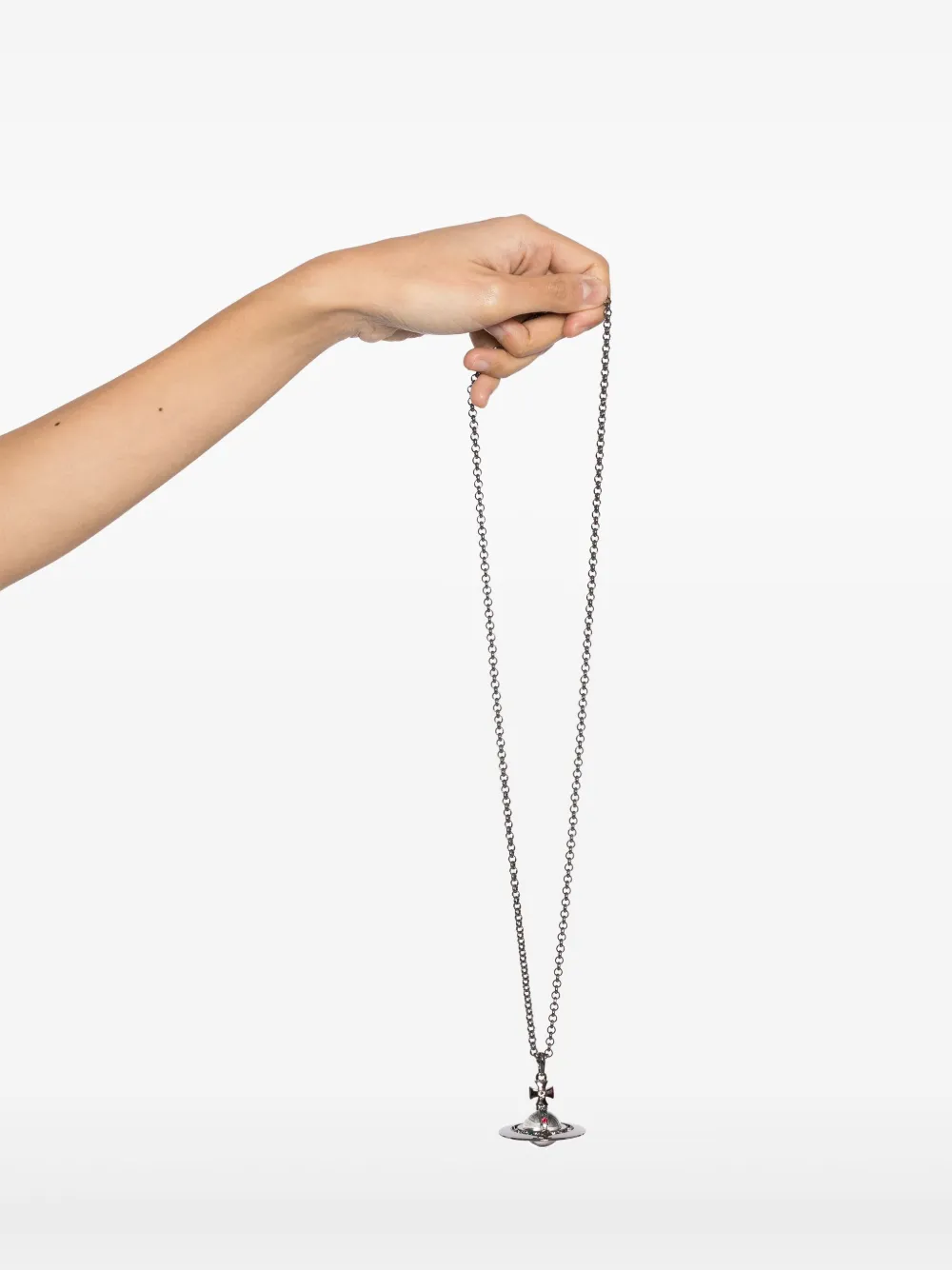 Vivienne Westwood Kleine halsketting met Orb-hanger - Zilver