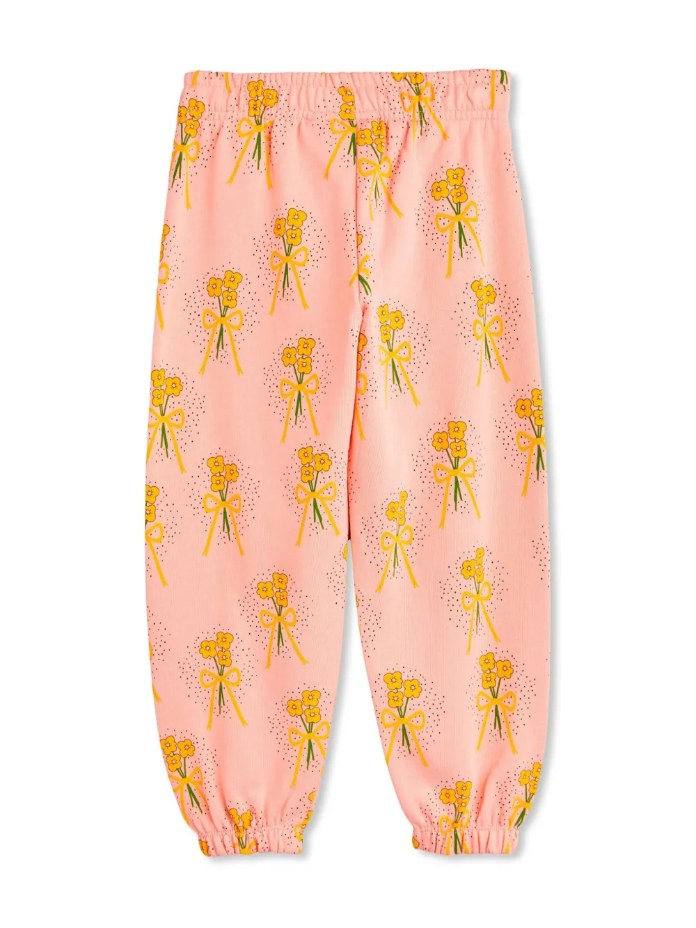 Mini Rodini Winter Flowers-print track pants - Roze