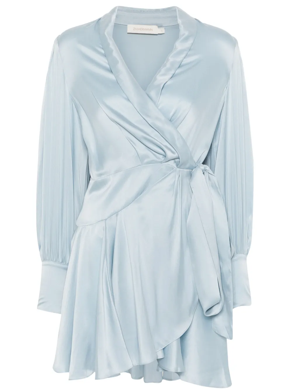ZIMMERMANN Zijden midi-jurk Blauw