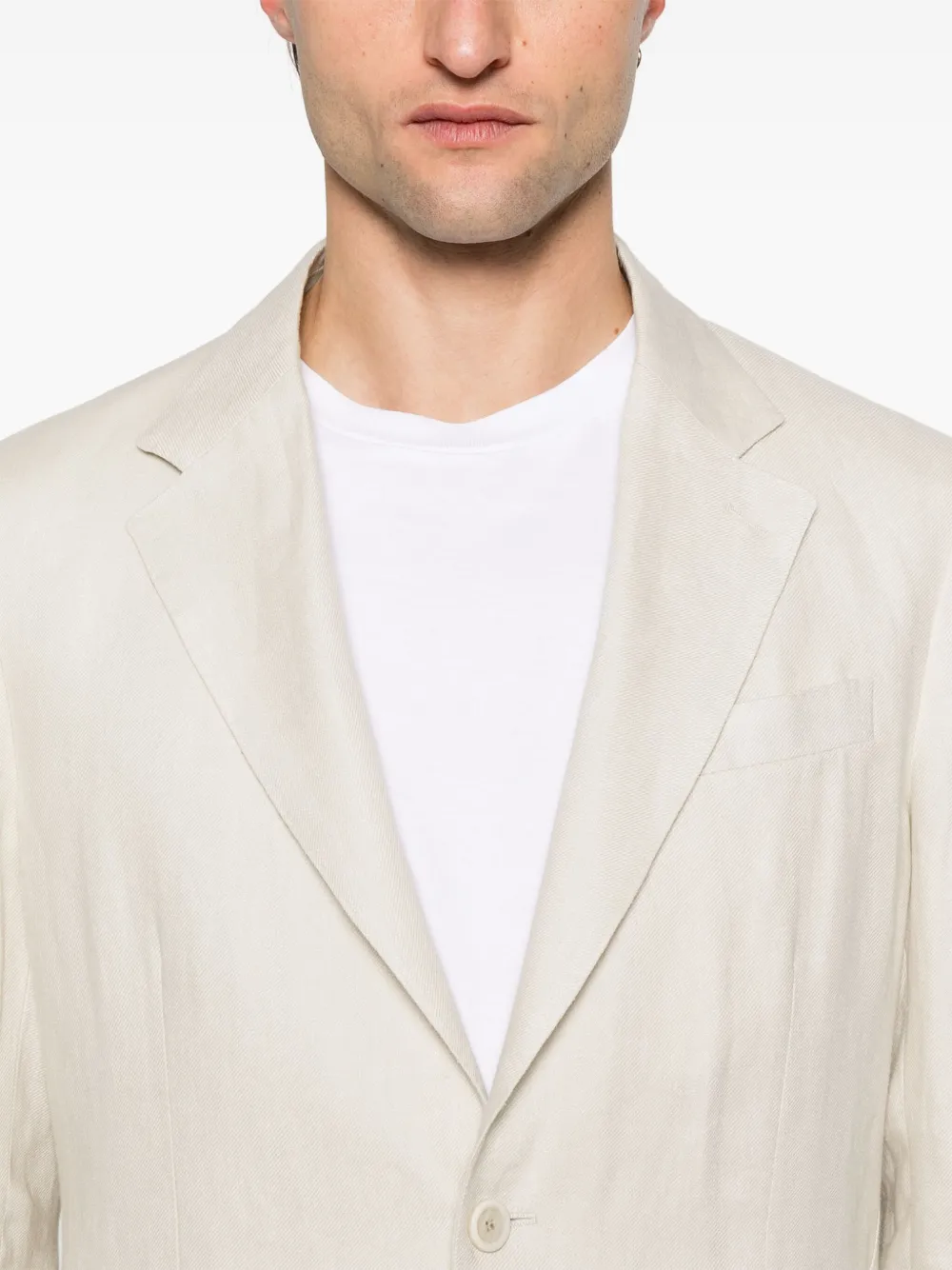 Lardini Linnen blazer Beige