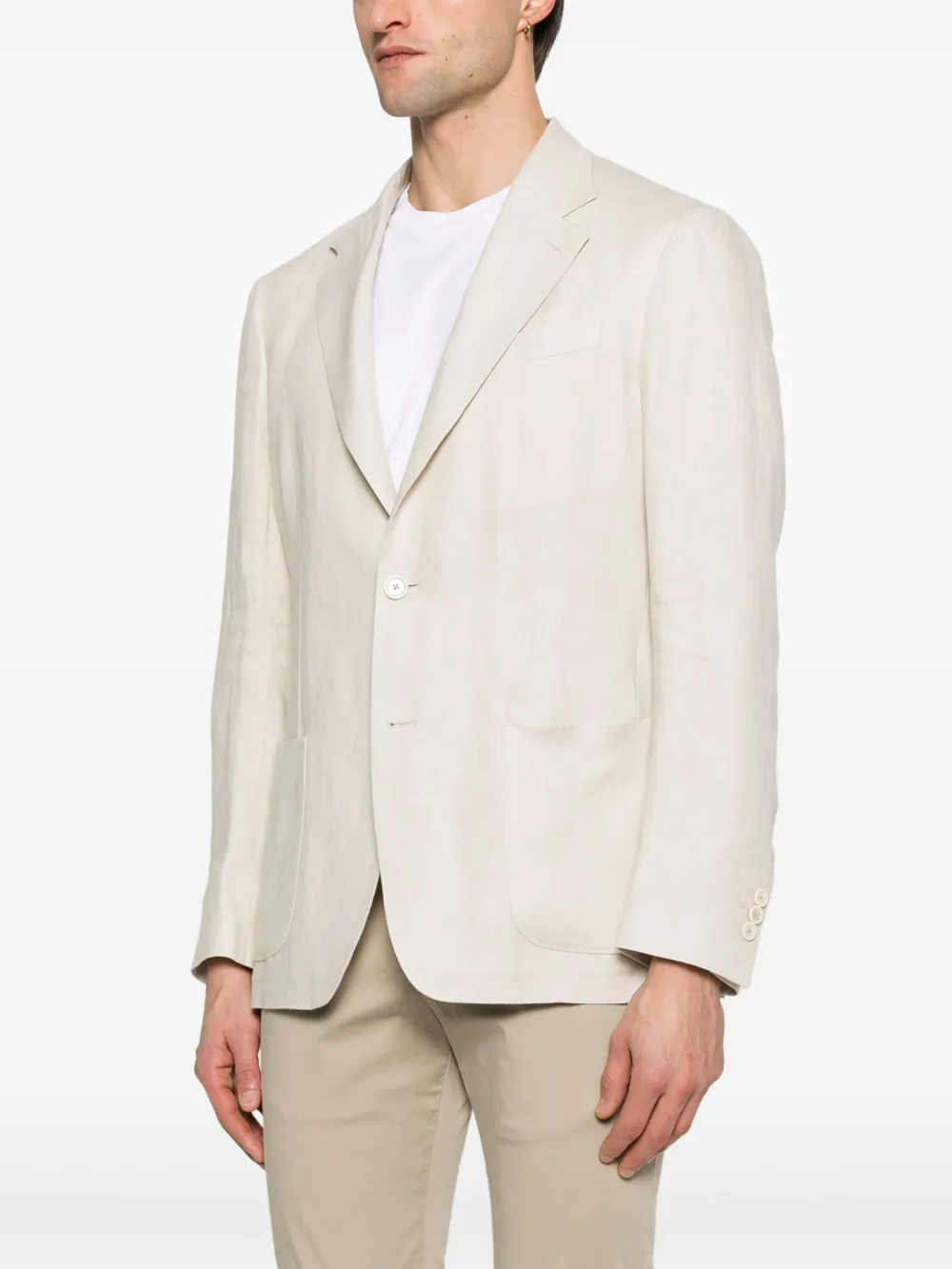 Lardini Linnen blazer Beige