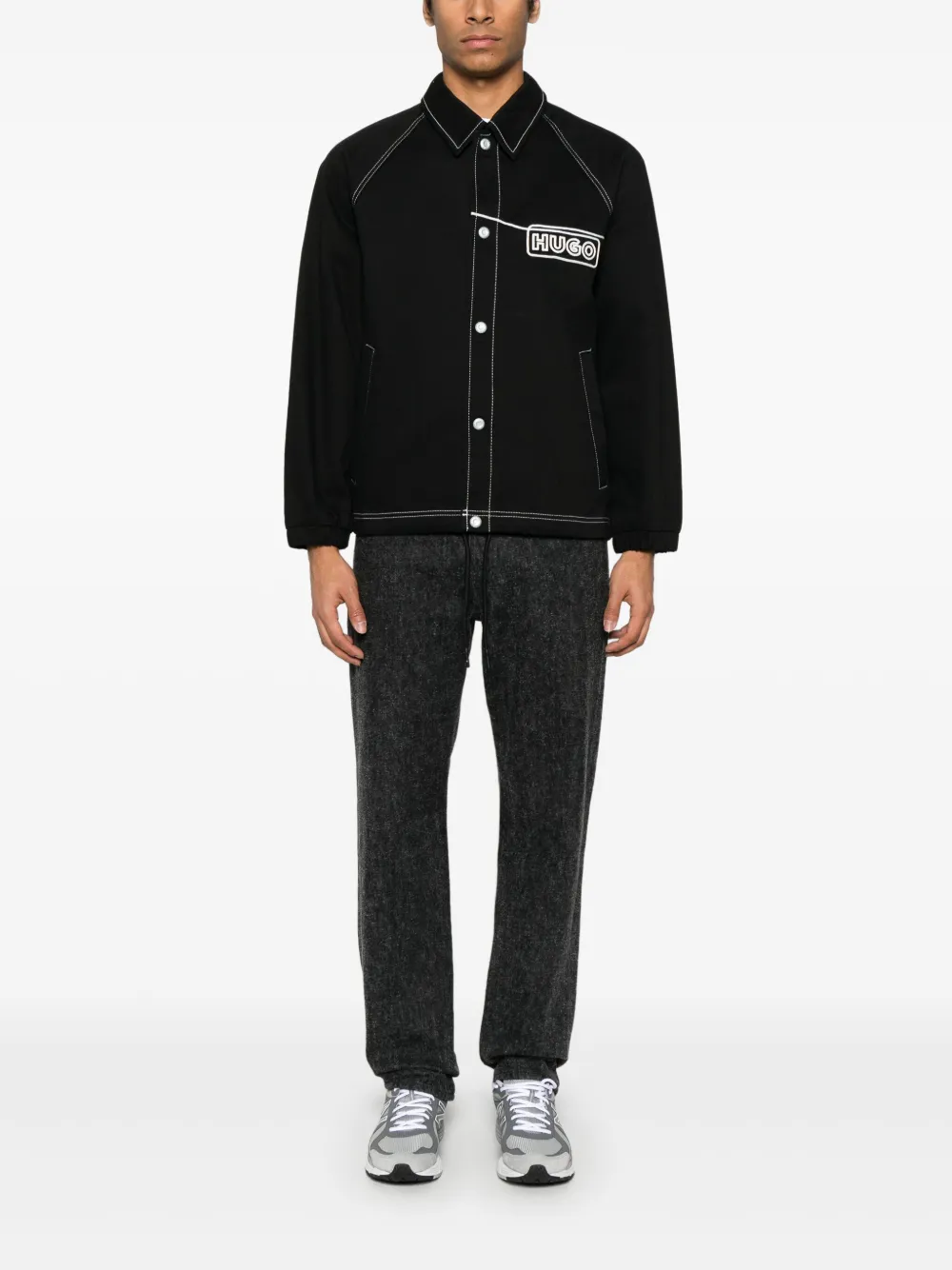 BOSS Giacca in cotone con logo | Giacche-camicia | Image 2