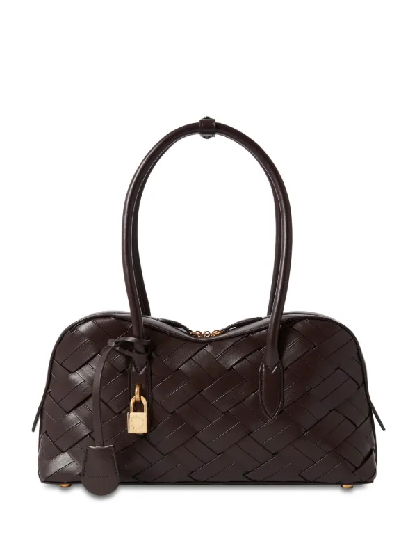 Stella McCartney Ryder Woven Shoulder Bag in Brown