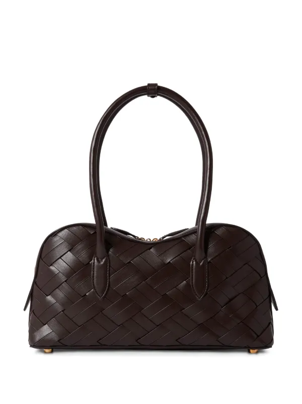 Stella McCartney Ryder Woven Shoulder Bag in Brown