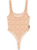 Marine Serre mesh flocked bodysuit - Neutrals