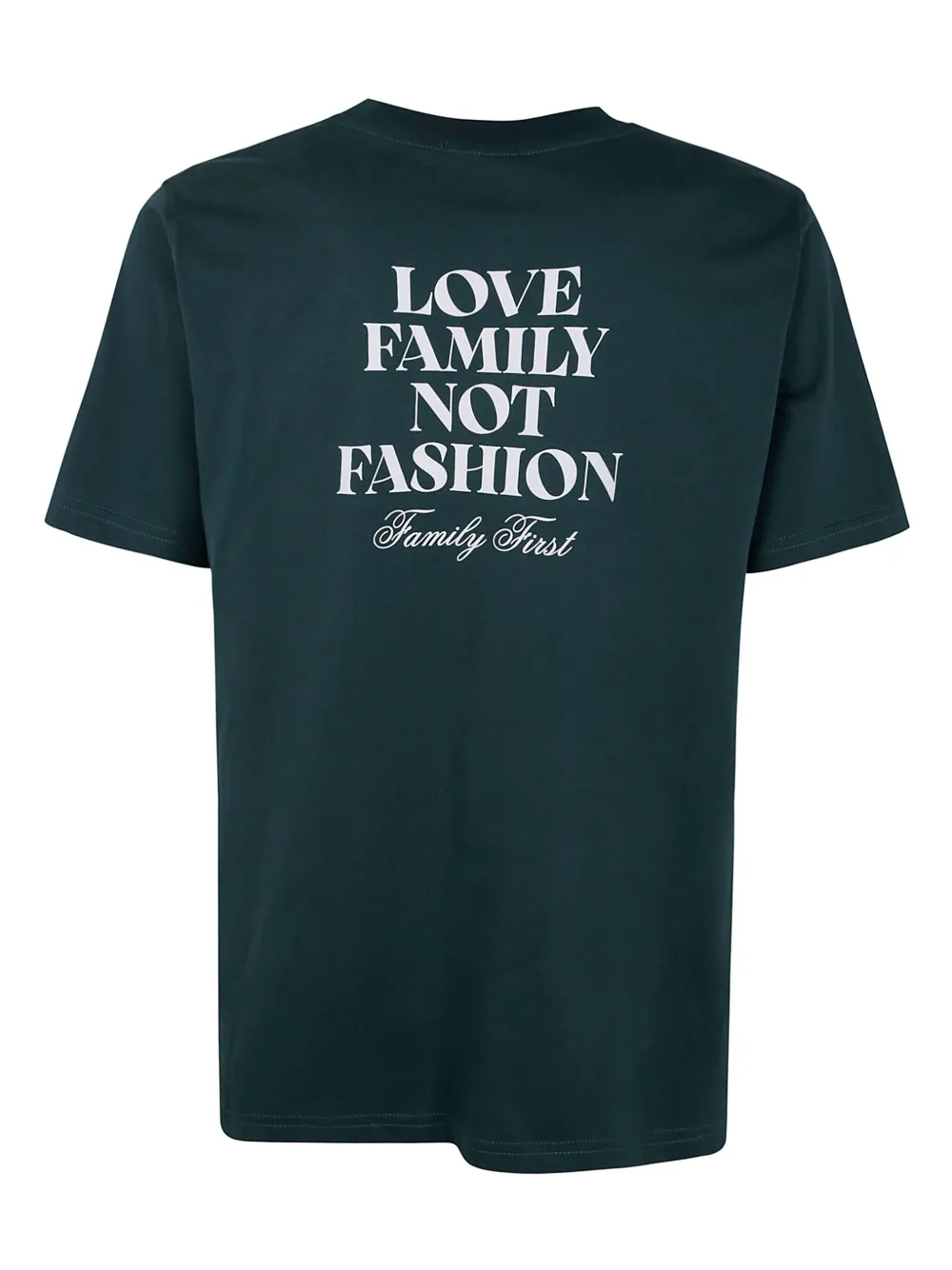 Family First logo-print T-shirt - Groen