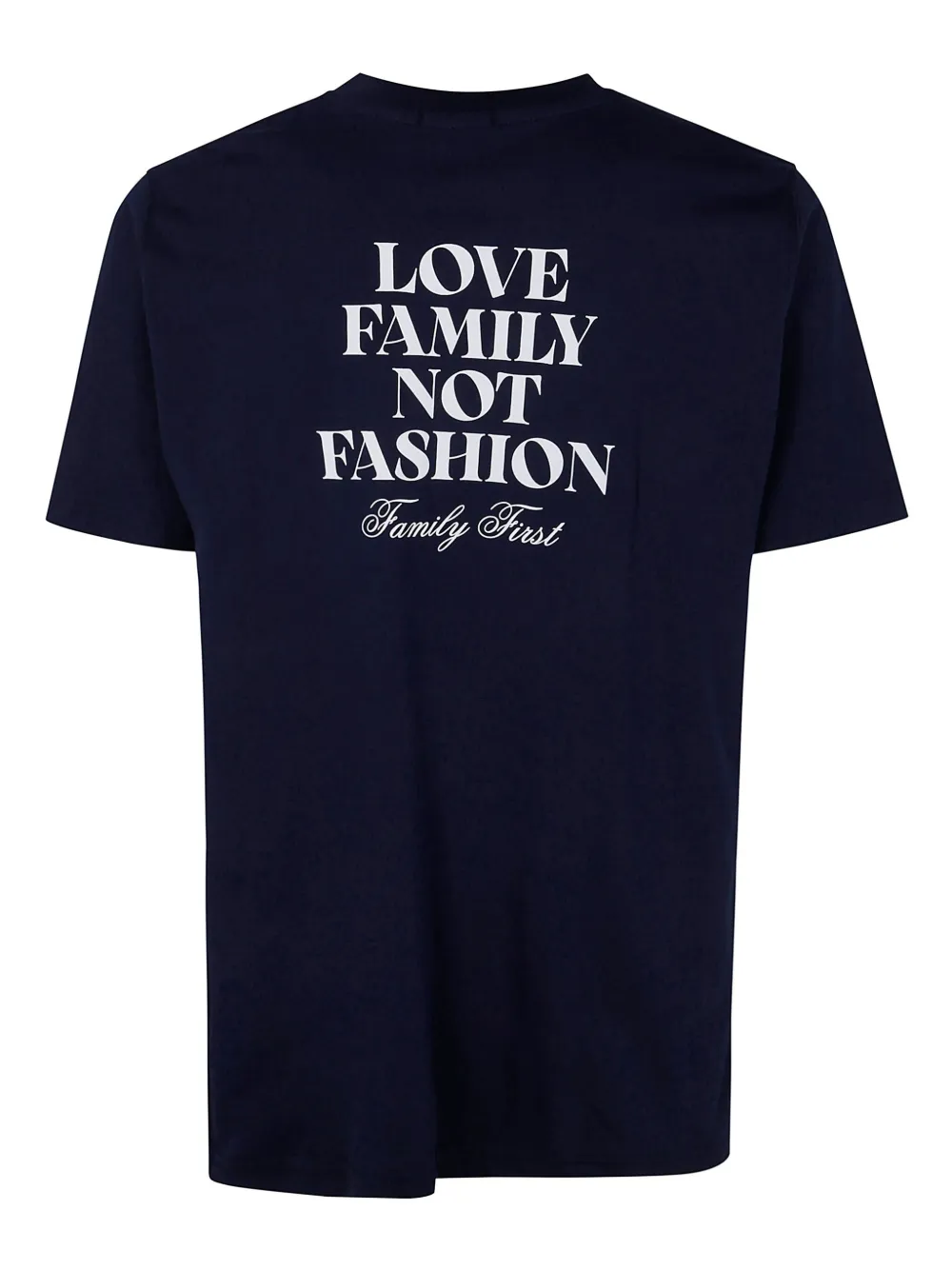 Family First logo-print T-shirt - Blauw