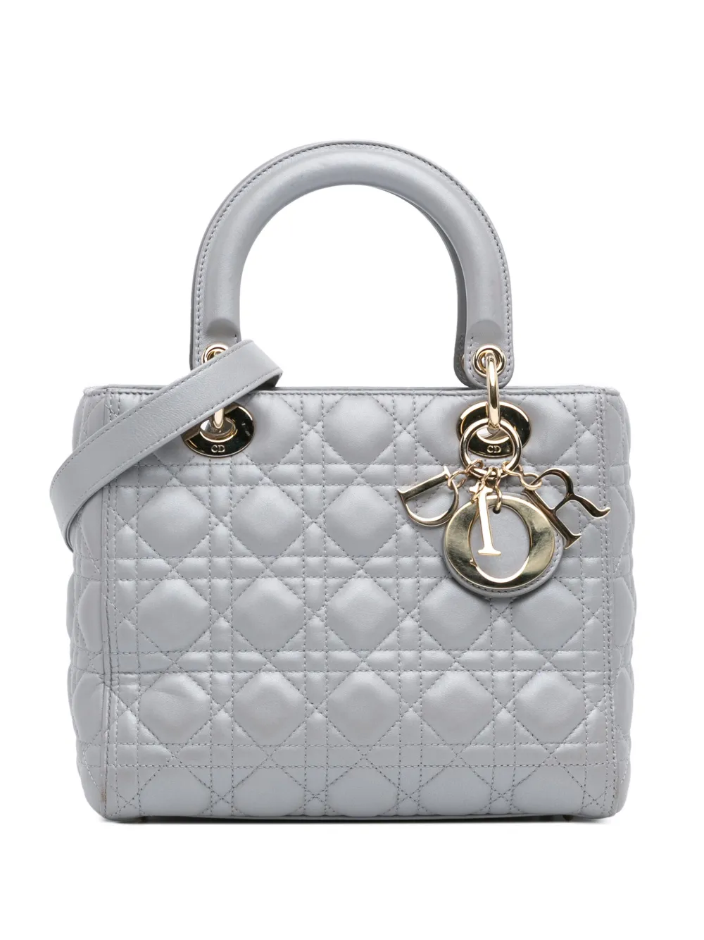 2018 Medium Lambskin Cannage Lady Dior satchel