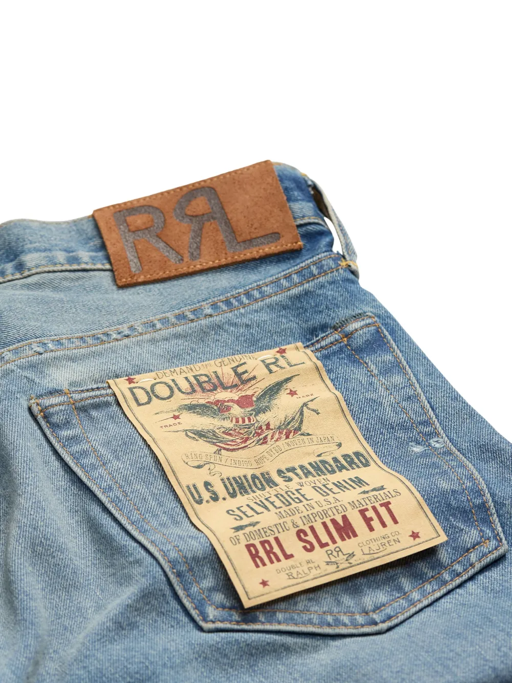 Ralph Lauren RRL Claremont slim-fit jeans Blauw