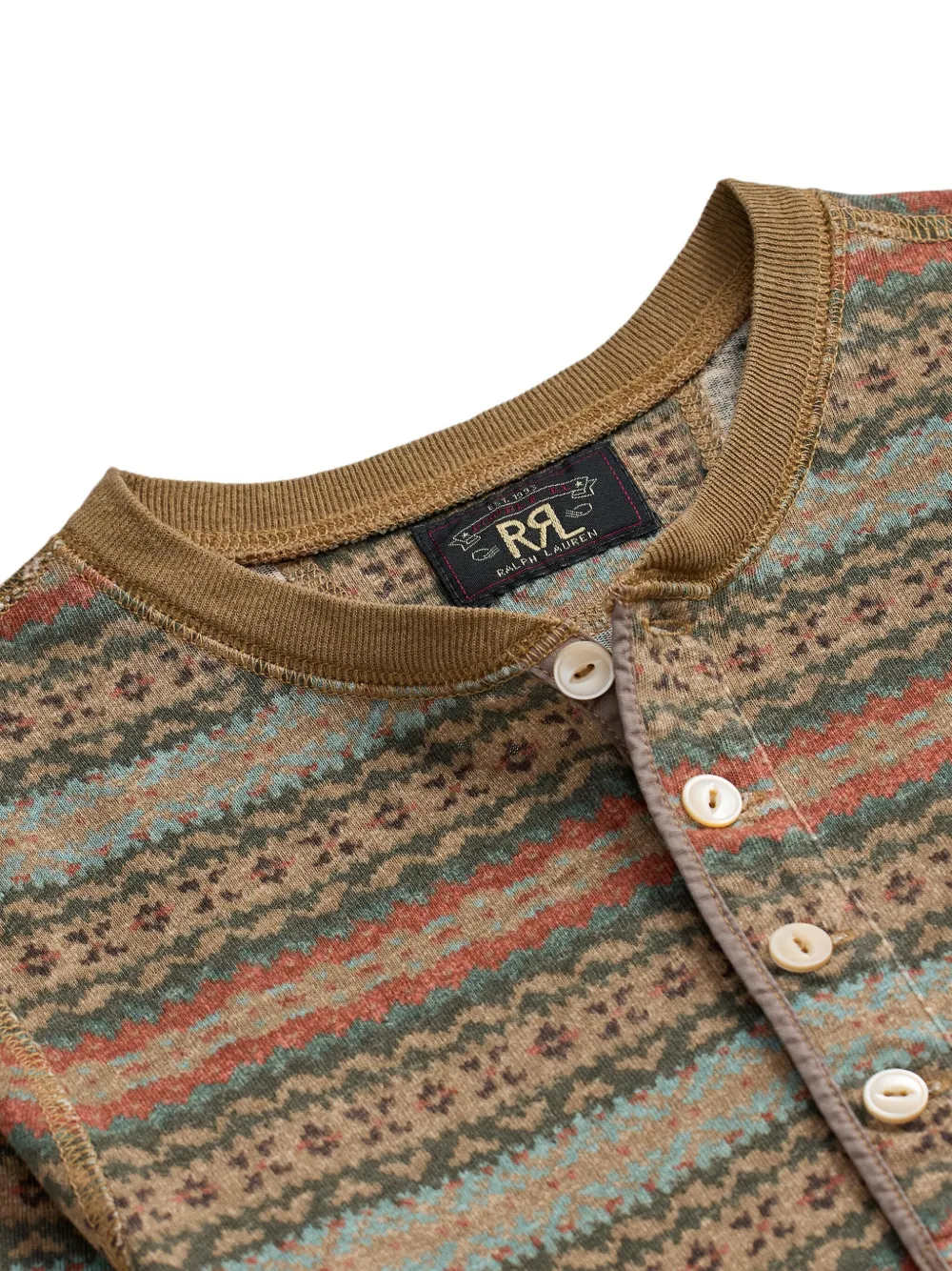 Ralph Lauren RRL Henley maxi-jurk Bruin