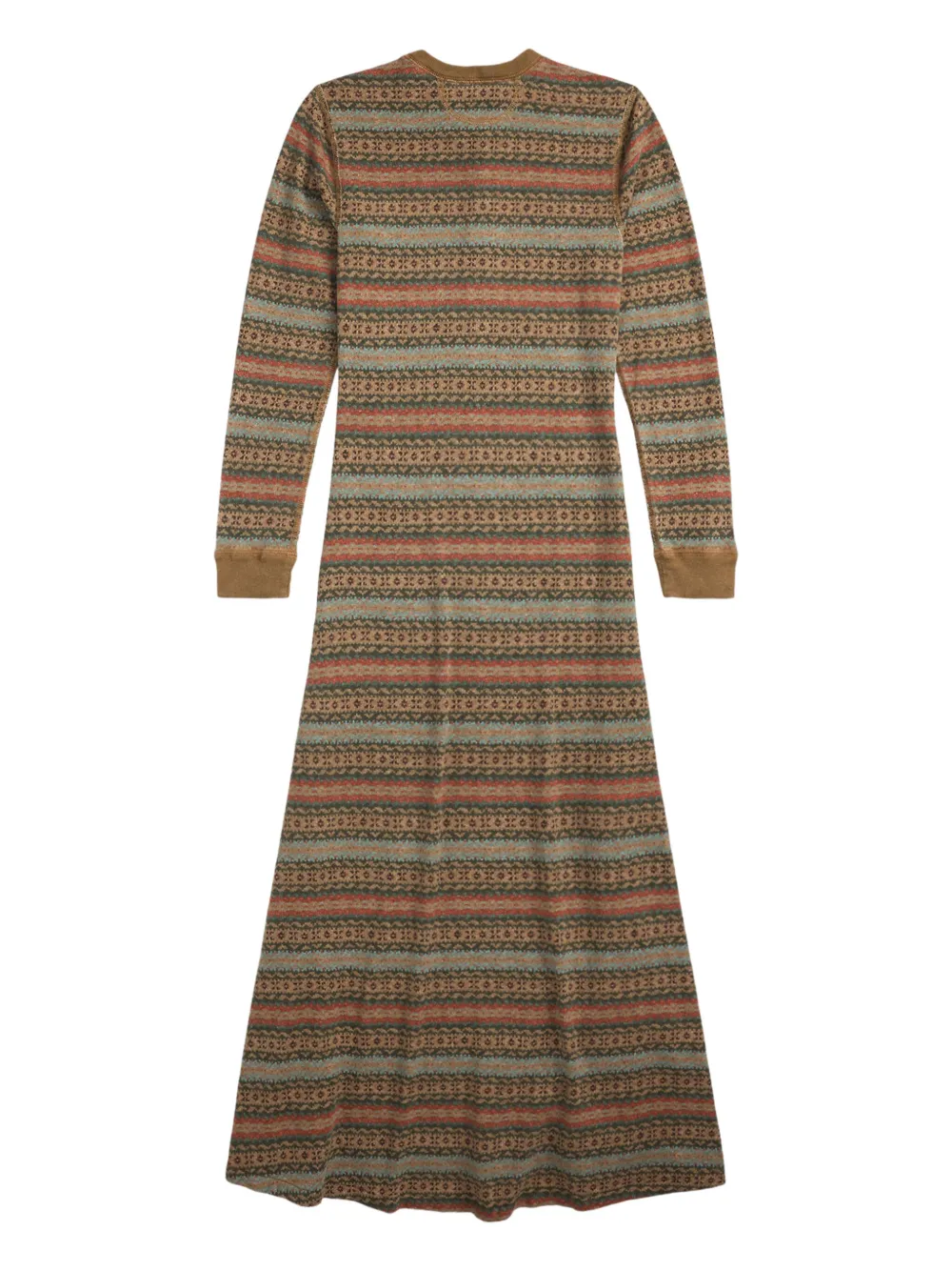 Ralph Lauren RRL Henley maxi-jurk Bruin