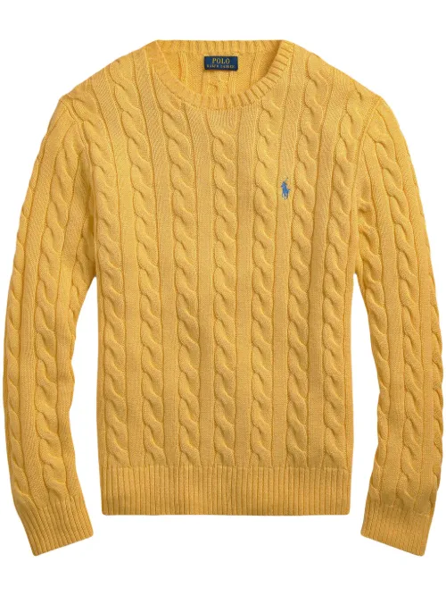 Pull en coton à maille torsadé - Polo Ralph Lauren - Modalova