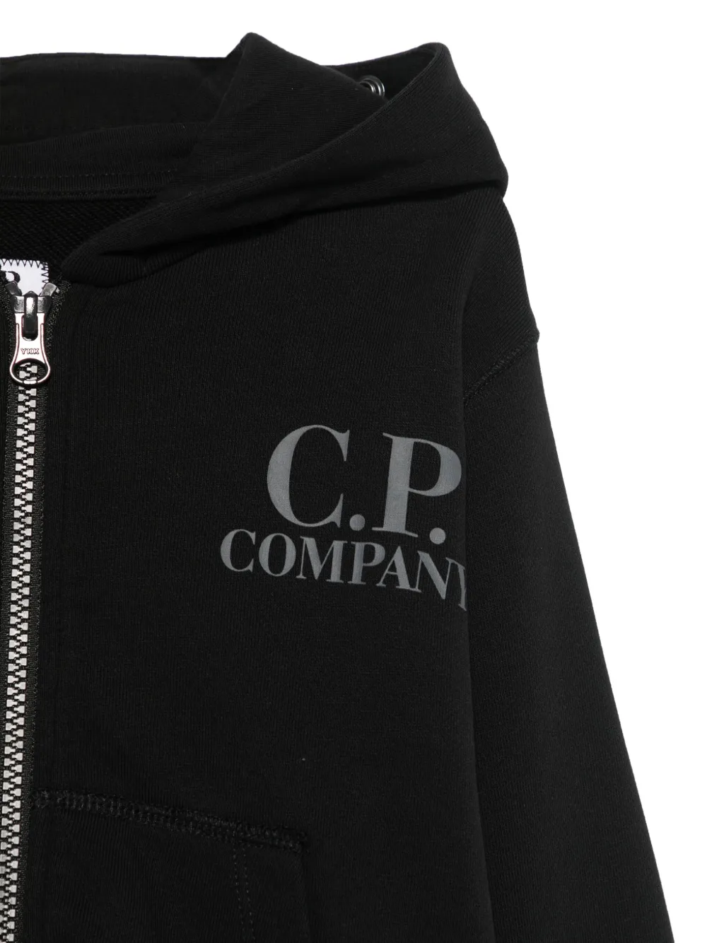 C.P. Company Kids Hoodie met goggle-detail Zwart