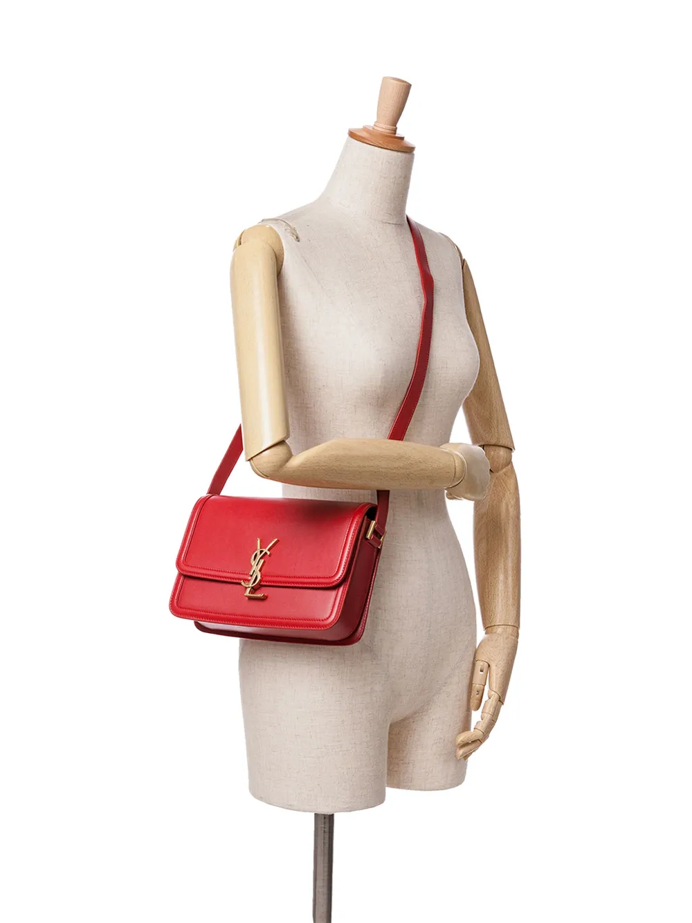 Saint Laurent Pre-Owned 2020 medium Solferino Satchel In Box leren crossbodytas - Rood