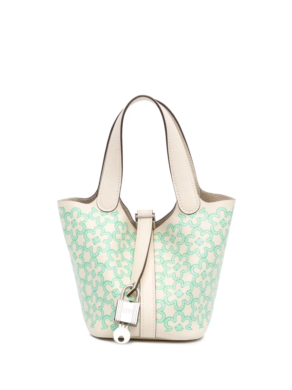 Hermès Pre-Owned 2022 Swift Lucky Daisy Picotin Lock 14 handbag | White | Image 1