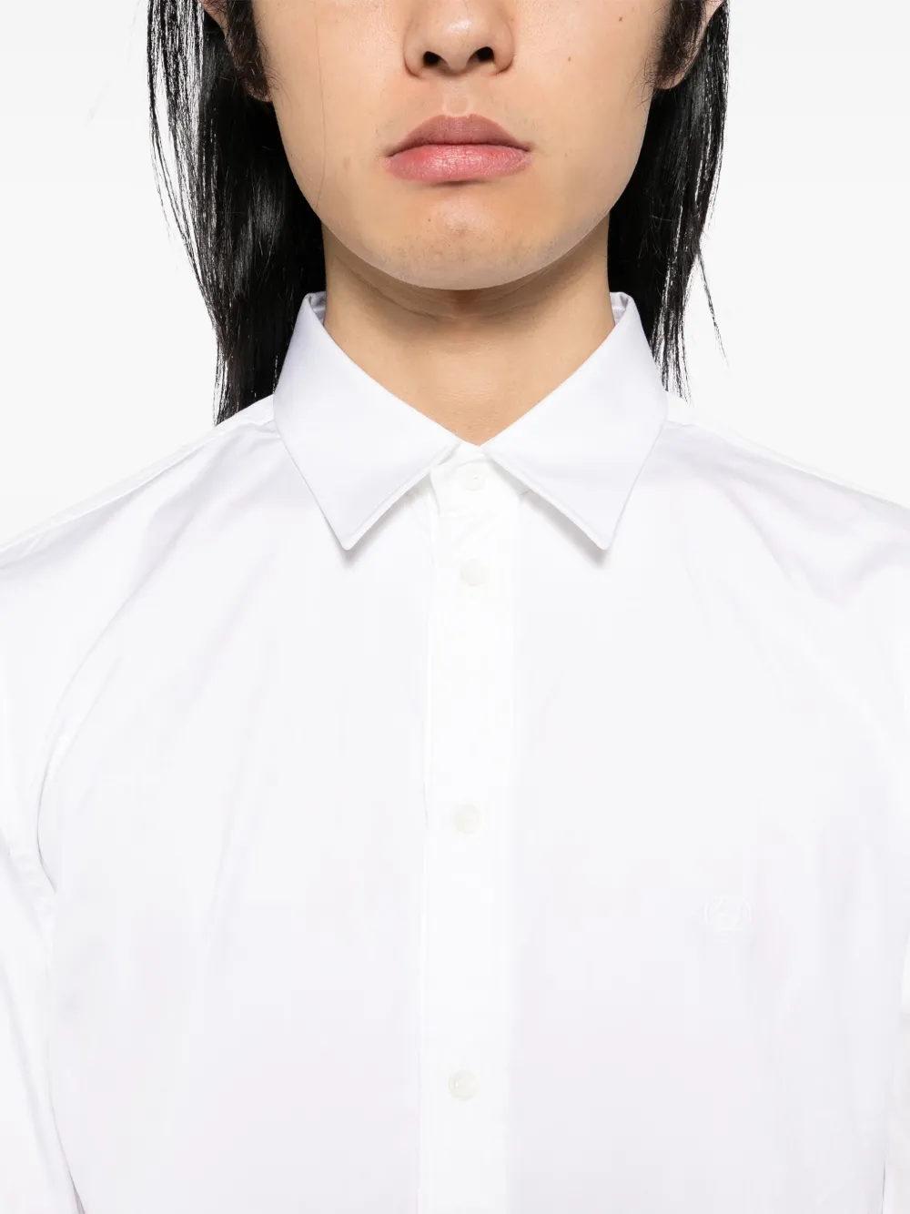 Gucci Overhemd met geborduurd logo Wit