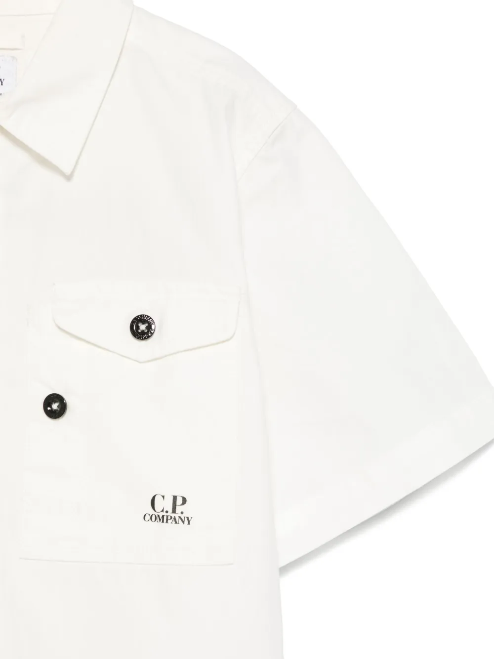 C.P. Company Kids Shirt met logoprint Wit