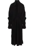 Balenciaga creased-effect silk dress - Black