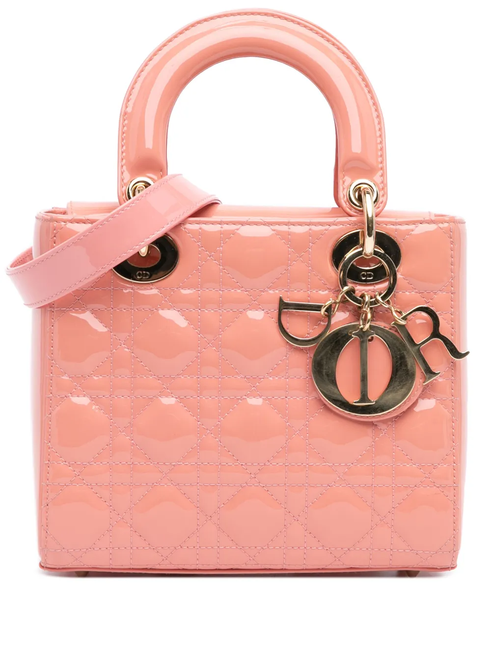 2021 Small Patent Cannage Lady Dior satchel