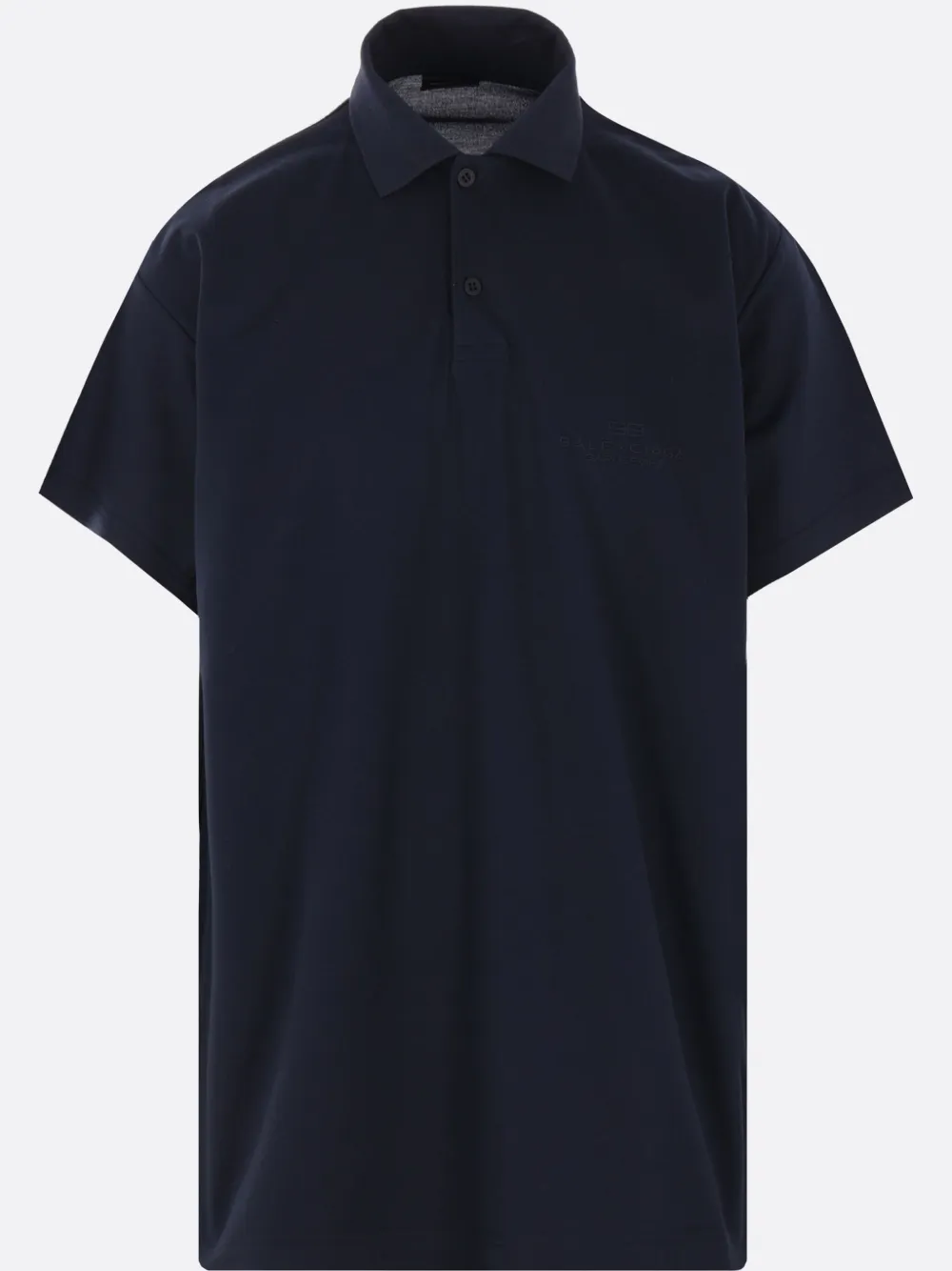 Balenciaga Logo's Polo Shirt In Blue