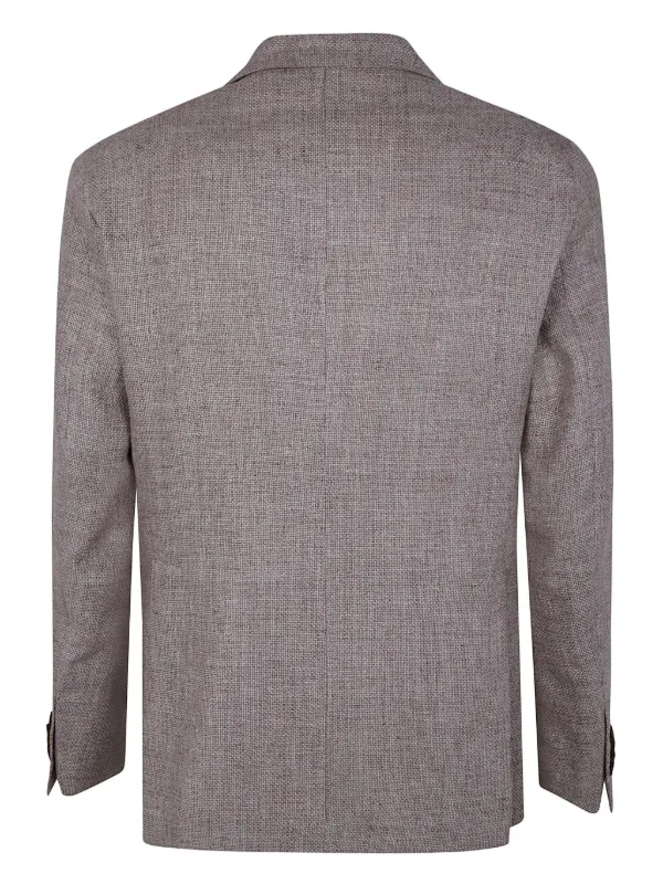 スーツ TAGLIATORE Two-button silk jacket Tagliatore Silk Blazer | Grey | FARFETCH