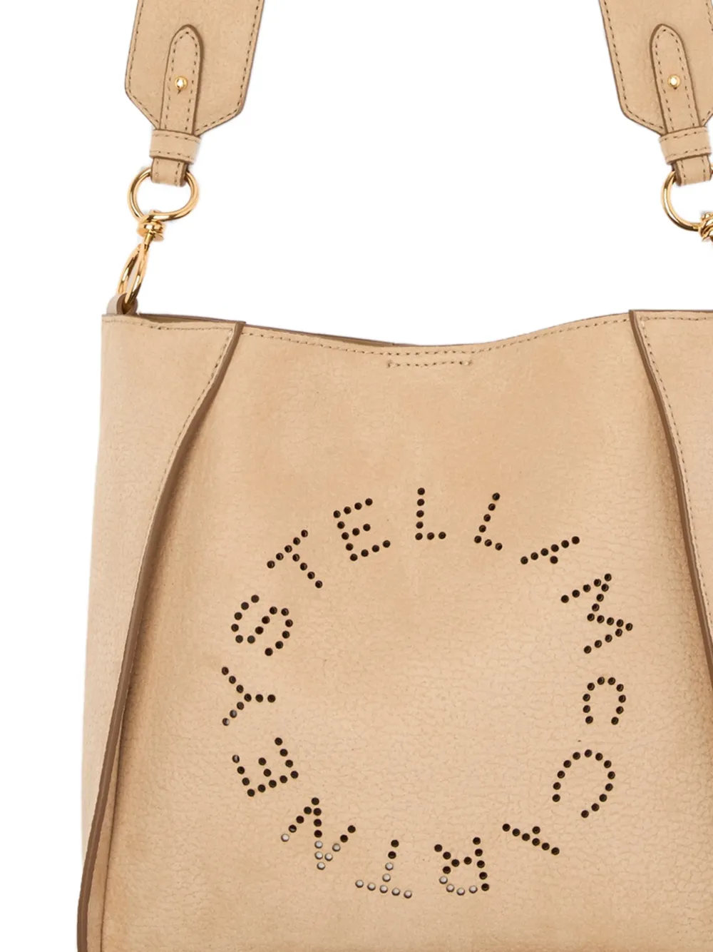 Stella McCartney Crossbodytas met vierkant logo Beige