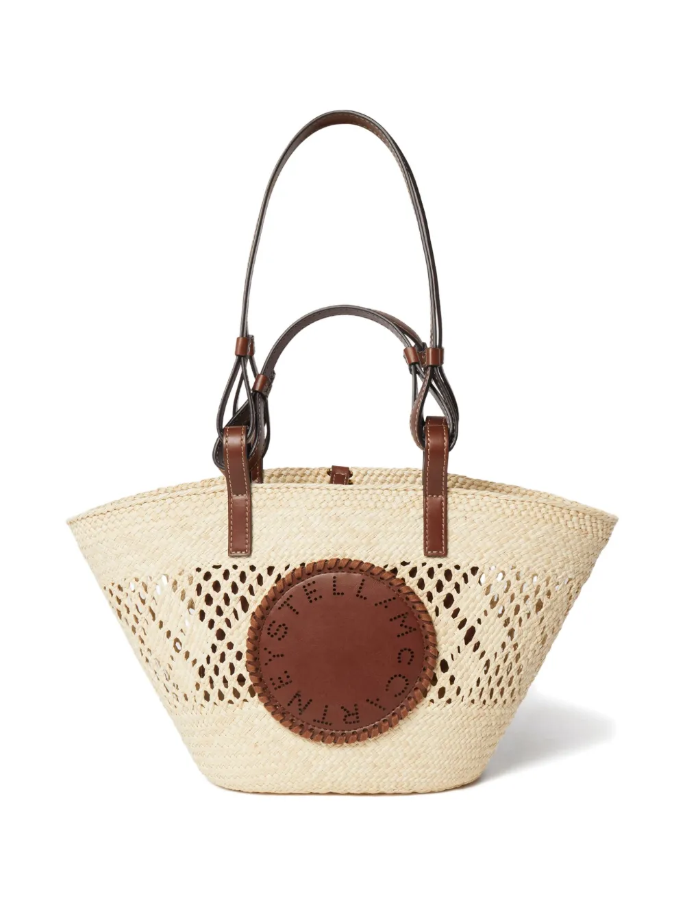 Stella McCartney Borsa tote con logo traforato | toni neutri | Image 1