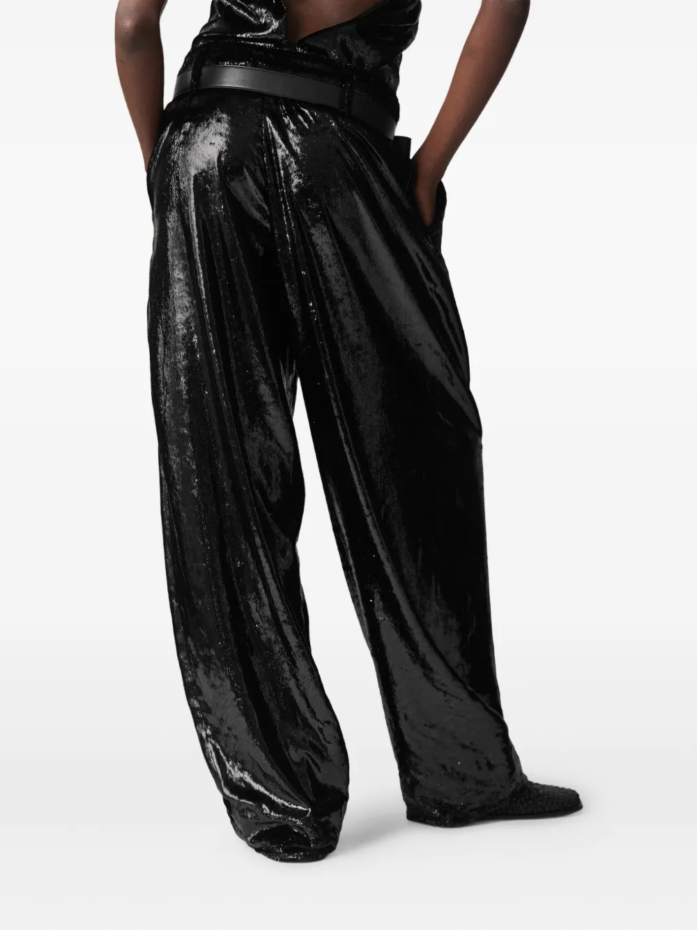 Shop Stella Mccartney High-shine Trousers