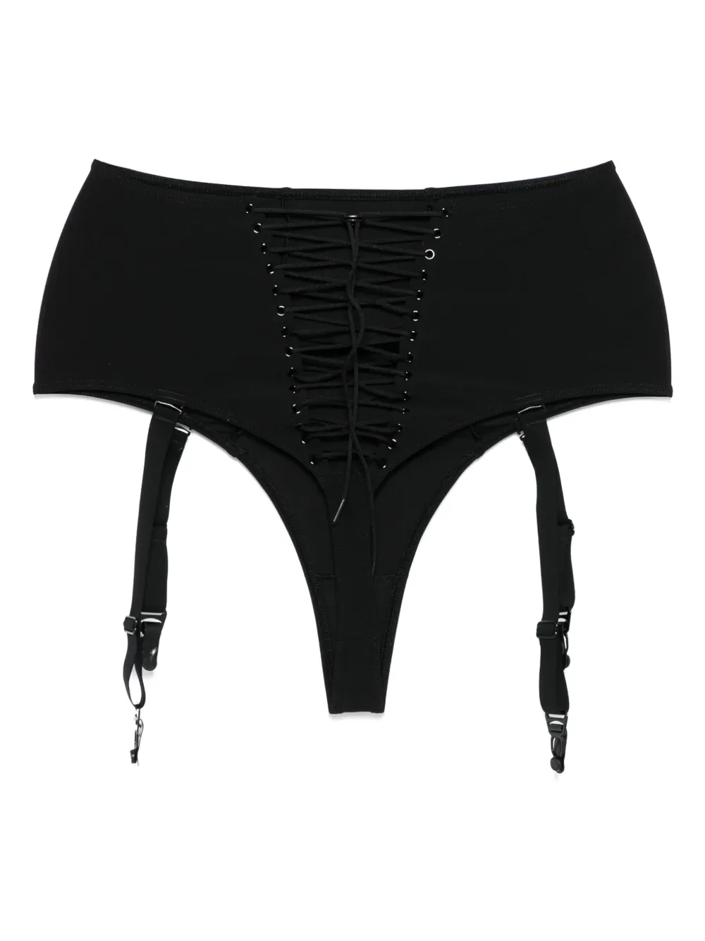 Maison Close High waist string - Zwart