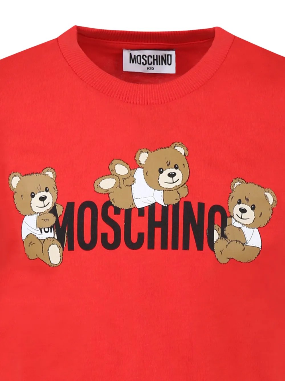 Moschino Kids T-shirt met teddybeerprint Rood