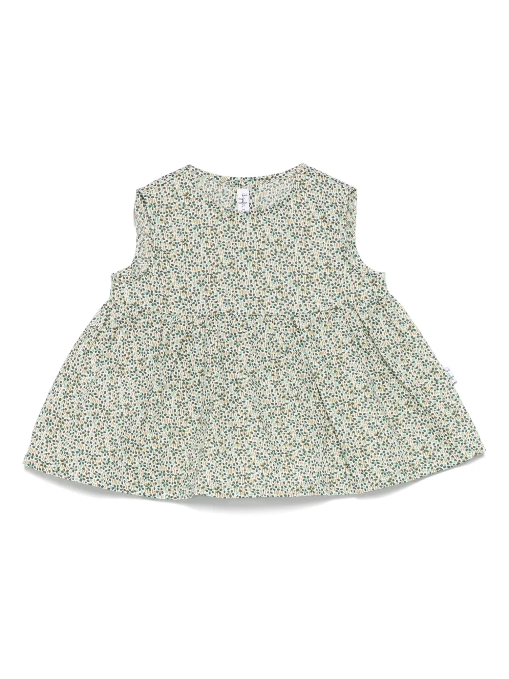 Il Gufo Shorts met bloe print Groen