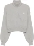 ETERNE cropped half-zip sweatshirt - Grey