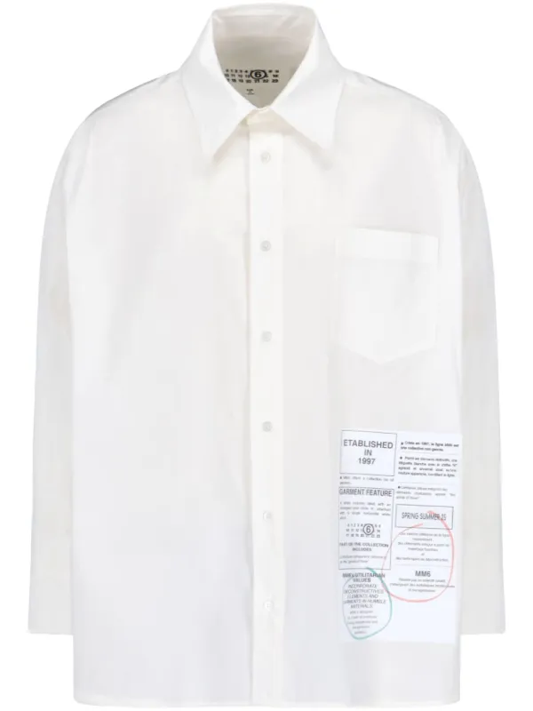 MM6 Maison Margiela コットン シャツ | ホワイト | FARFETCH JP
