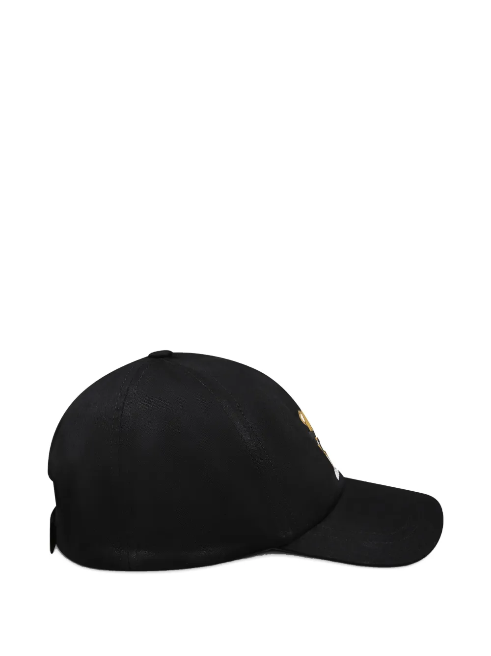 Moschino Teddy-logo-print Cotton Cap In Black